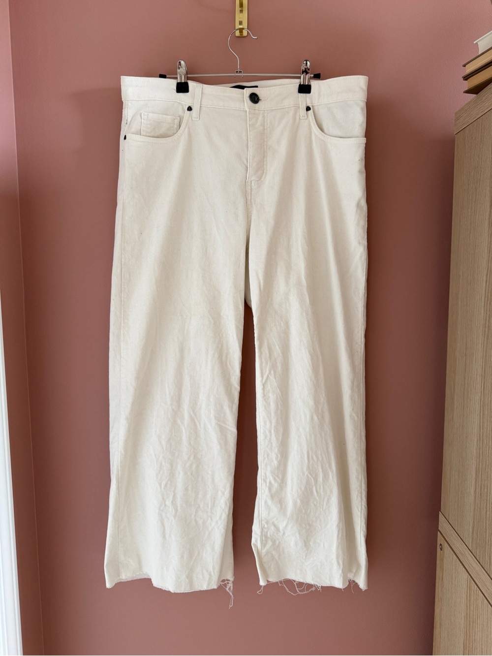 Kut from the Kloth Jean fine corduroy cream ivory Wide-Leg Jeans